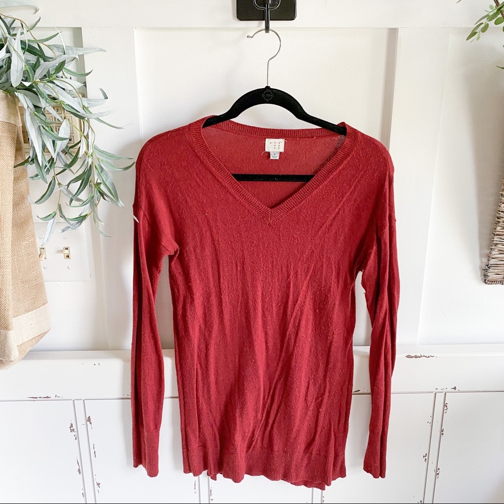 Burnt orange/red light sweater